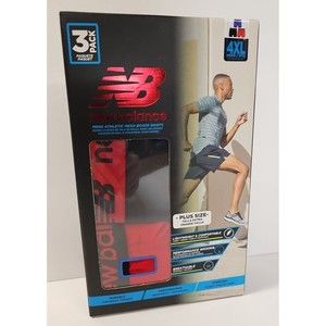 New Balance Men's Athletic Mesh Boxer Briefs Size 4XL 3 Pack NIB Multicolored